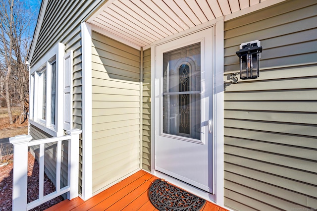 view of doorway to property