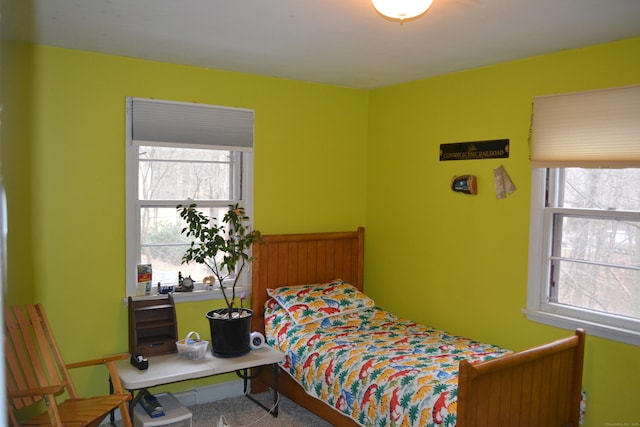 view of carpeted bedroom