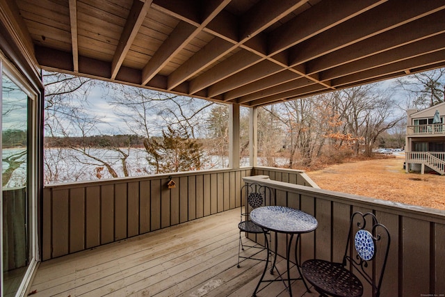 view of wooden deck