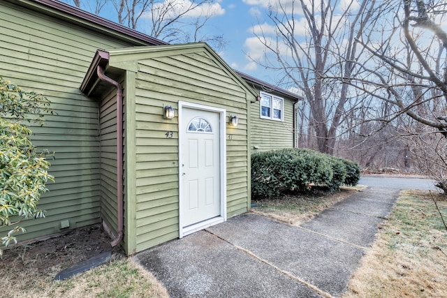 view of entrance to property