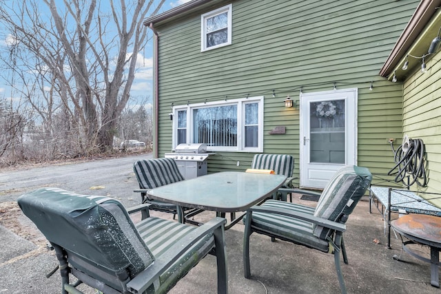 view of patio featuring area for grilling