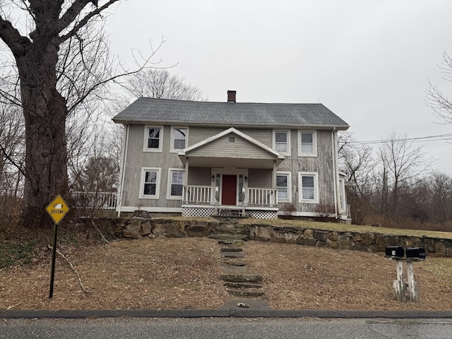 view of front of home featuring a porch