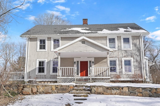 view of front of home featuring a porch