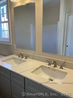 145 Webster Ln Unit 2-41, Middletown, CT 06457 - full bath featuring a sink, double vanity, and a wealth of natural light
