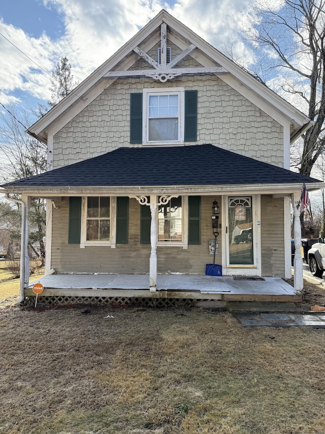 view of front of property with covered porch