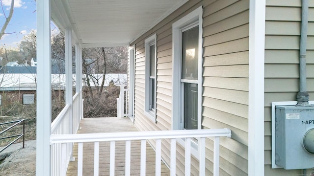 exterior space featuring covered porch