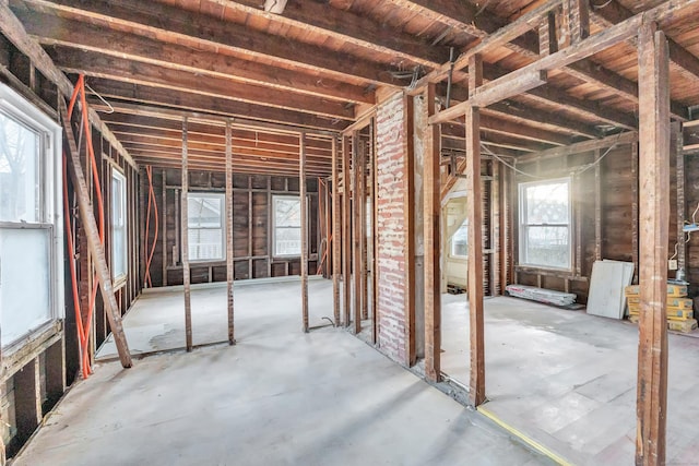 miscellaneous room featuring a wealth of natural light