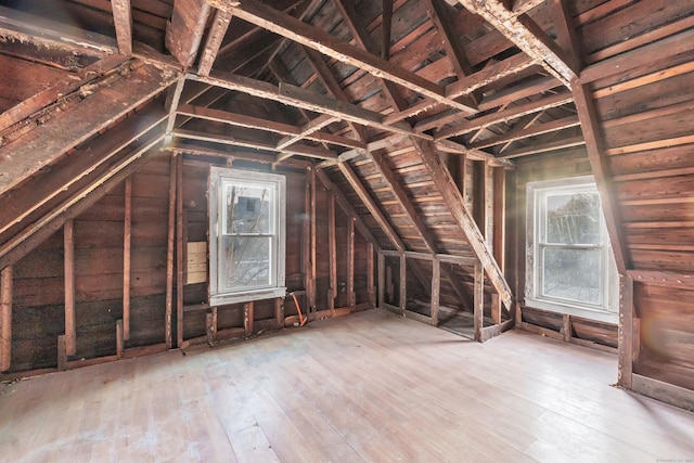 view of attic