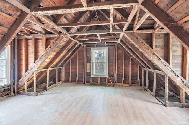 view of attic