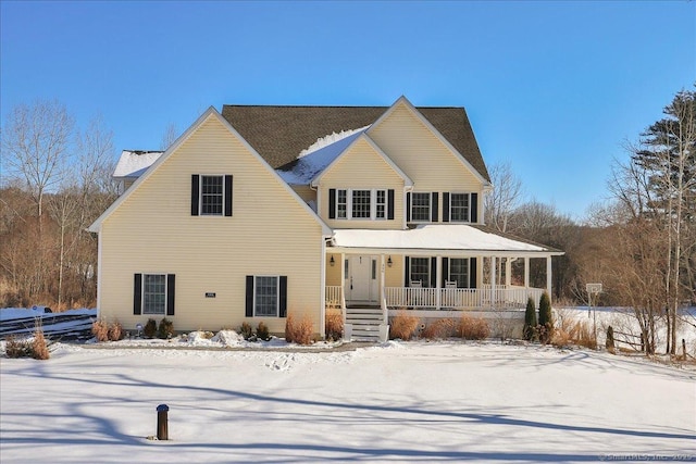 view of front of home with a porch