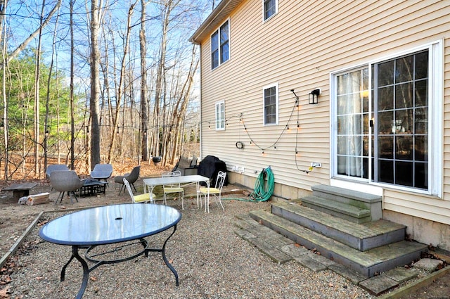 view of patio featuring entry steps