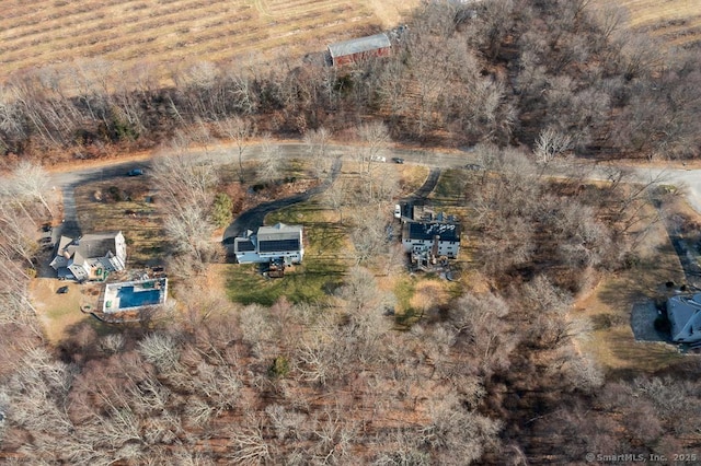 drone / aerial view featuring a rural view