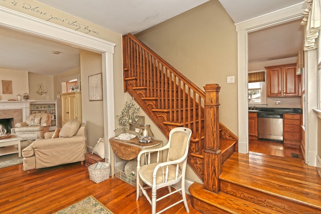 interior space featuring hardwood / wood-style flooring