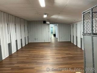 empty room featuring dark wood-type flooring