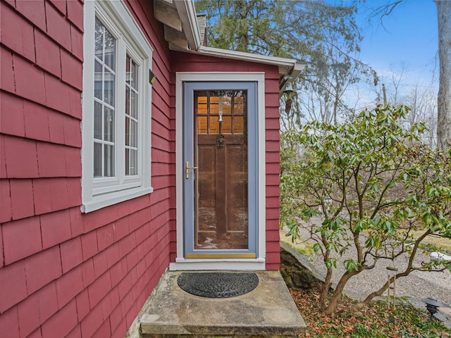 view of doorway to property