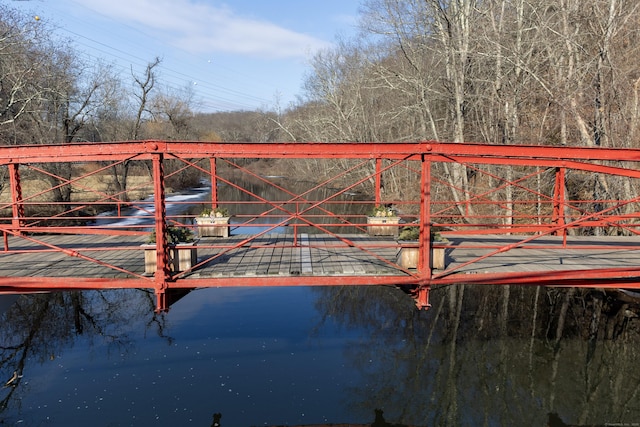 exterior space featuring a water view