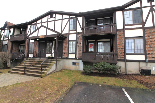 view of front of property with central AC