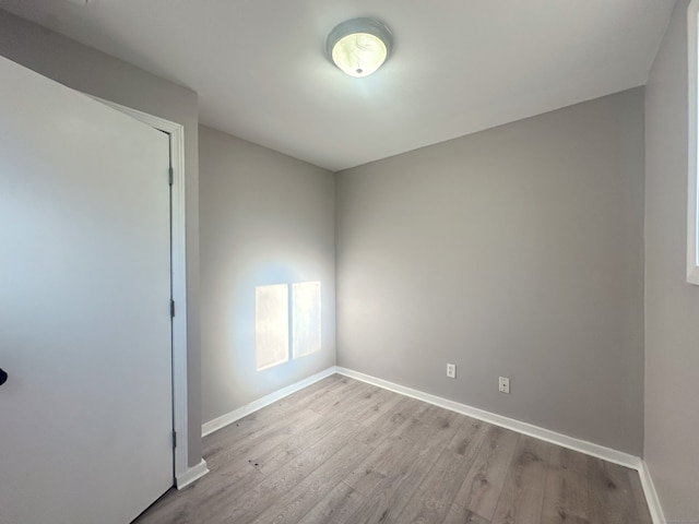 empty room featuring light hardwood / wood-style flooring