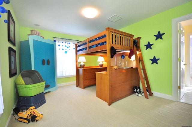 view of carpeted bedroom