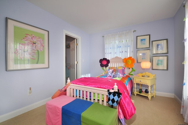 bedroom with carpet floors