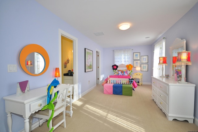 view of carpeted bedroom