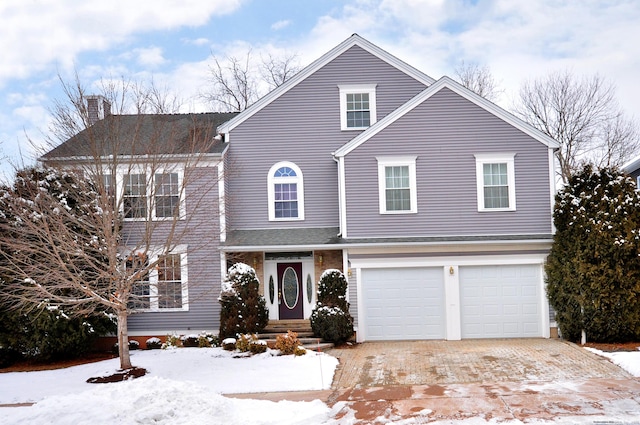 view of property with a garage