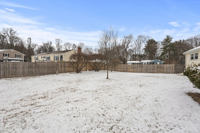 view of snowy yard