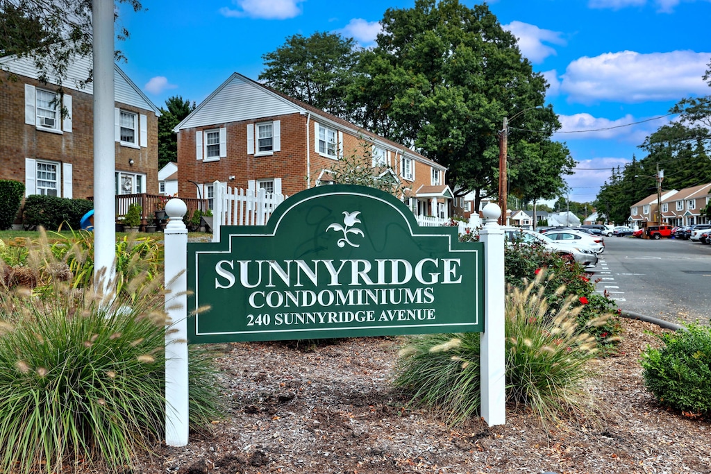 view of community sign