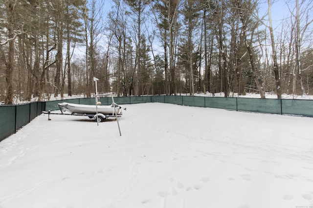 view of snowy yard