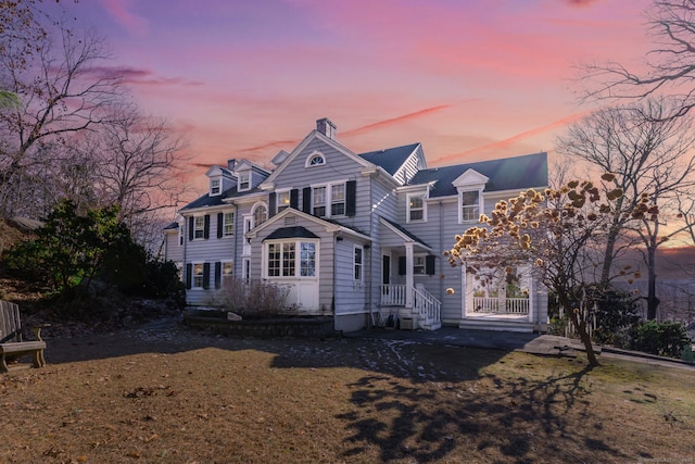 view of shingle-style home