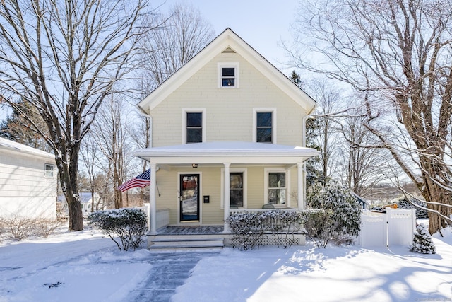 view of front of house with a porch