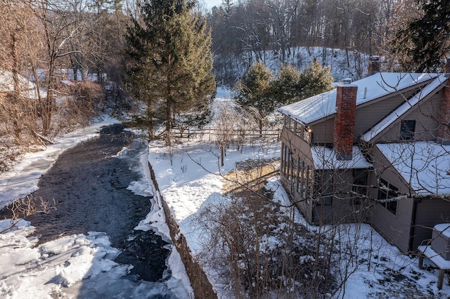 view of snowy yard