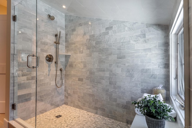 bathroom with walk in shower