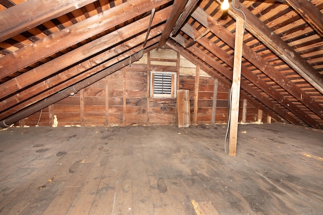 view of attic