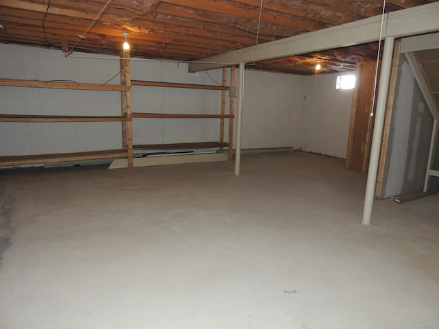 view of basement