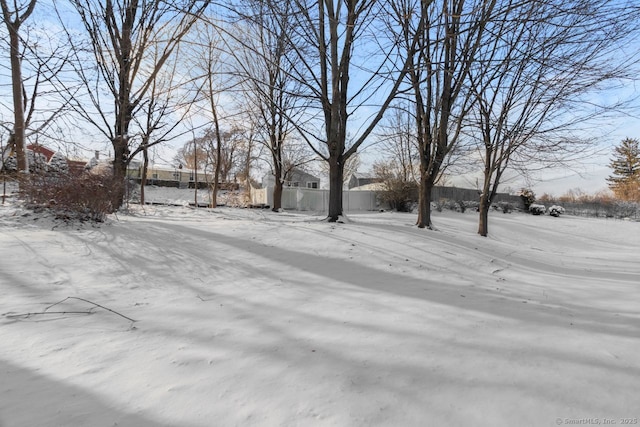 view of snowy yard