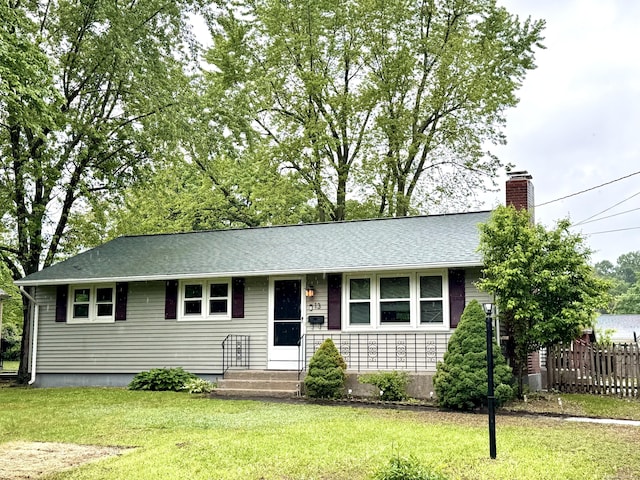 13 Lancer Dr, Enfield, CT 06082 - single story home with a chimney and a shingled roof