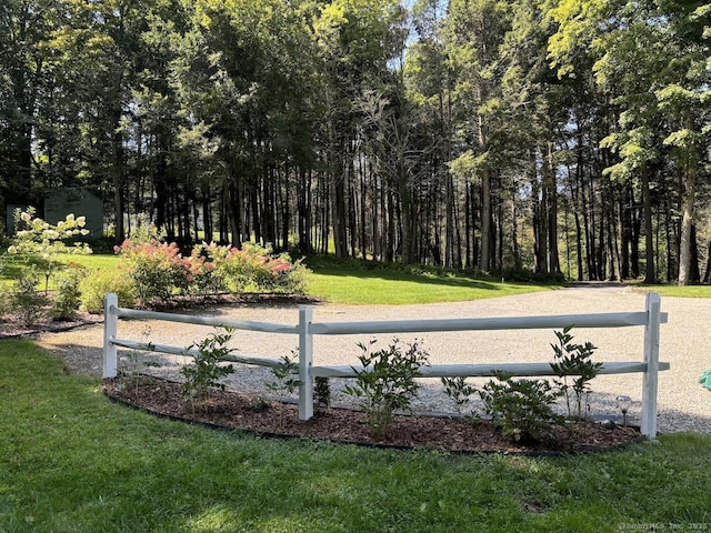 view of community featuring a yard