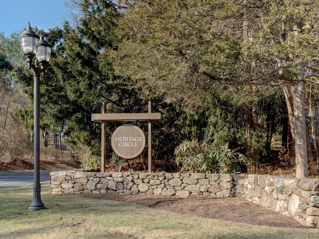 view of community sign