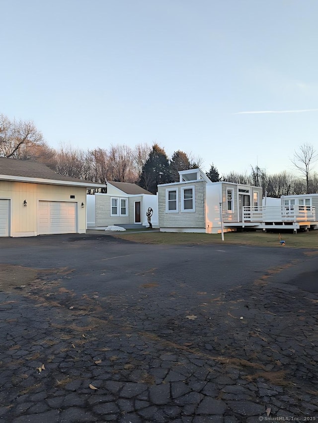 view of front of home featuring a garage