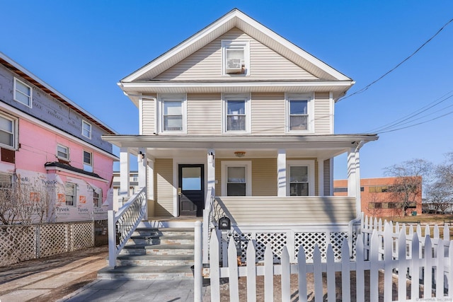 view of front of home with a porch