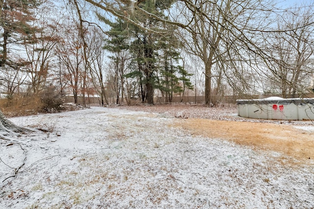 view of snowy yard