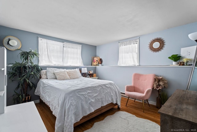 bedroom featuring wood-type flooring