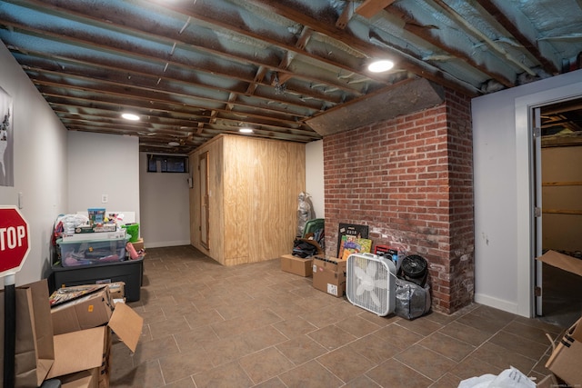 view of basement