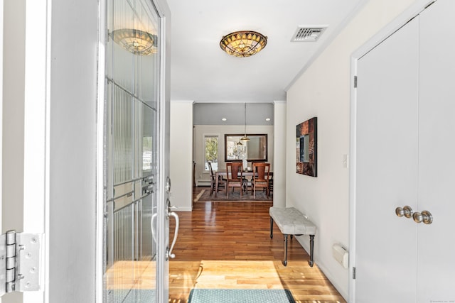 foyer featuring hardwood / wood-style flooring