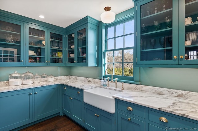 114 Walkley Hill Rd, Haddam, CT 06438 - bar area featuring a sink and dark wood-style floors