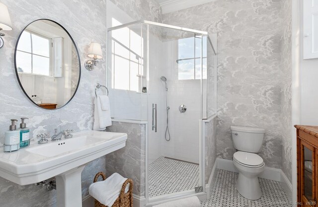 114 Walkley Hill Rd, Haddam, CT 06438 - bathroom with plenty of natural light and a shower stall