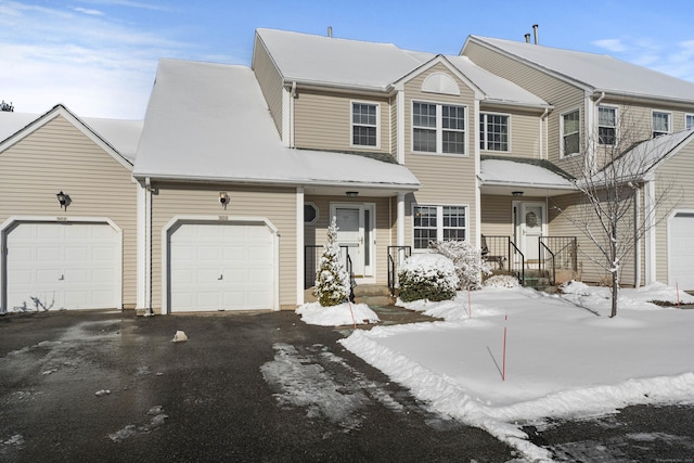 view of property featuring a garage