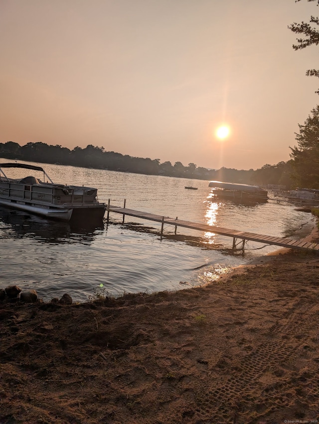493 Babbs Rd, Suffield, CT 06093 - dock area featuring a water view