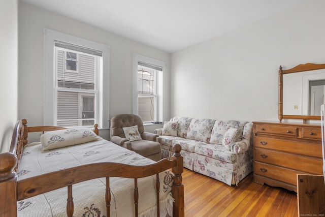 bedroom featuring light hardwood / wood-style floors